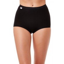 (BLACK, 16) Womens Black Three Pack Cotton Maxi Briefs