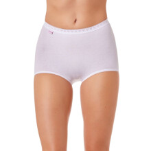 (WHITE, 14) Womens White Three Pack Cotton Maxi Briefs