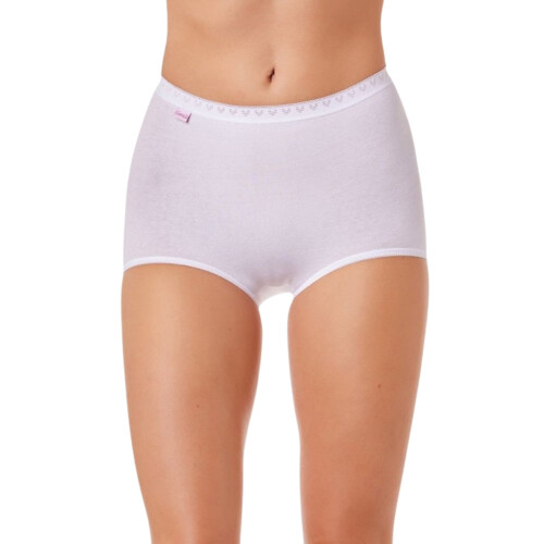 (WHITE, 14) Womens White Three Pack Cotton Maxi Briefs
