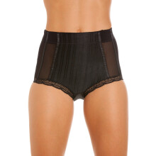 (Black, 18) Womens 2 Pack High Waisted Mesh Support Panel Control Briefs