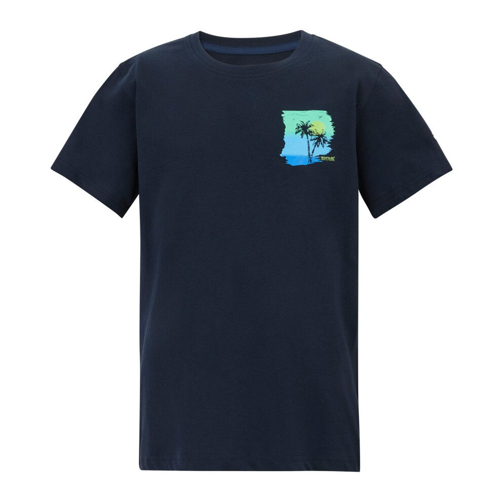 Regatta (14 Years, Navy) Childrens/Kids Bosley Back Print T-Shirt