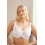 (WHITE, 36F) Womens Classic White Lace Non Padded Underwired Bra 1