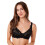 (BLACK, 40B) Classic Underwired Black Floral Lace Bra 1