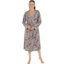 (GREY, 14-16) Womens Floral Print Spandex Knee Length Wraps