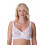 (WHITE, 42D) Womens Soft Lace Cup Non-Wired Bra White 2