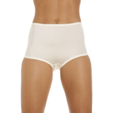 (BEIGE, 12) Womens Two Pack Smooth High Waist Beige Control Briefs