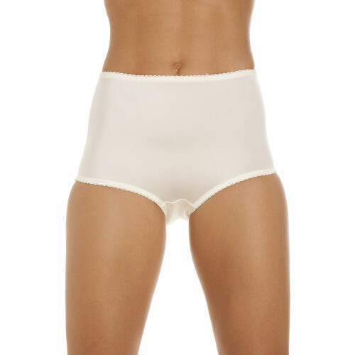 (BEIGE, 16) Womens Two Pack Smooth High Waist Beige Control Briefs