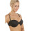 (BLACK, 36B) Womens Underwired Black Bandeau Cup T-Shirt Multiway Strapless Everyday Bra 1