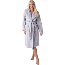 (ribbed burgundy, 10-12) Camille Women's Supersoft Fleece Ribbed Collar Robe