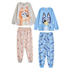 (2-3 Years, Multicoloured) Bluey Childrens/Kids Characters Long Pyjama Set (Pack of 2)