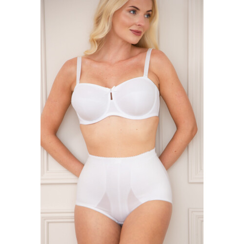 (White, 34F) Womens Strapless Multiway Underwired Bra