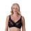(BLACK, 38D) Womens Soft Lace Cup Non-Wired Bra Black 1