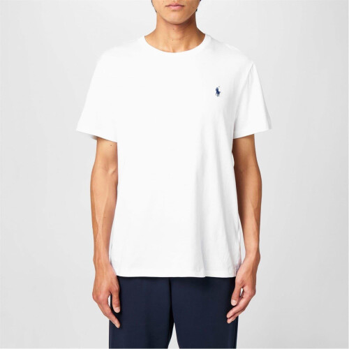 Ralph Lauren (L, White) Ralph Lauren Mens Custom Regular T-Shirt