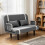 184CM Double Fabric Sofa Bed Sleeper Couch Folding Sofabed Settee Recliner Beds 11