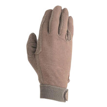 (S, Brown) Hy5 Adults Cotton Pimple Palm Riding Gloves