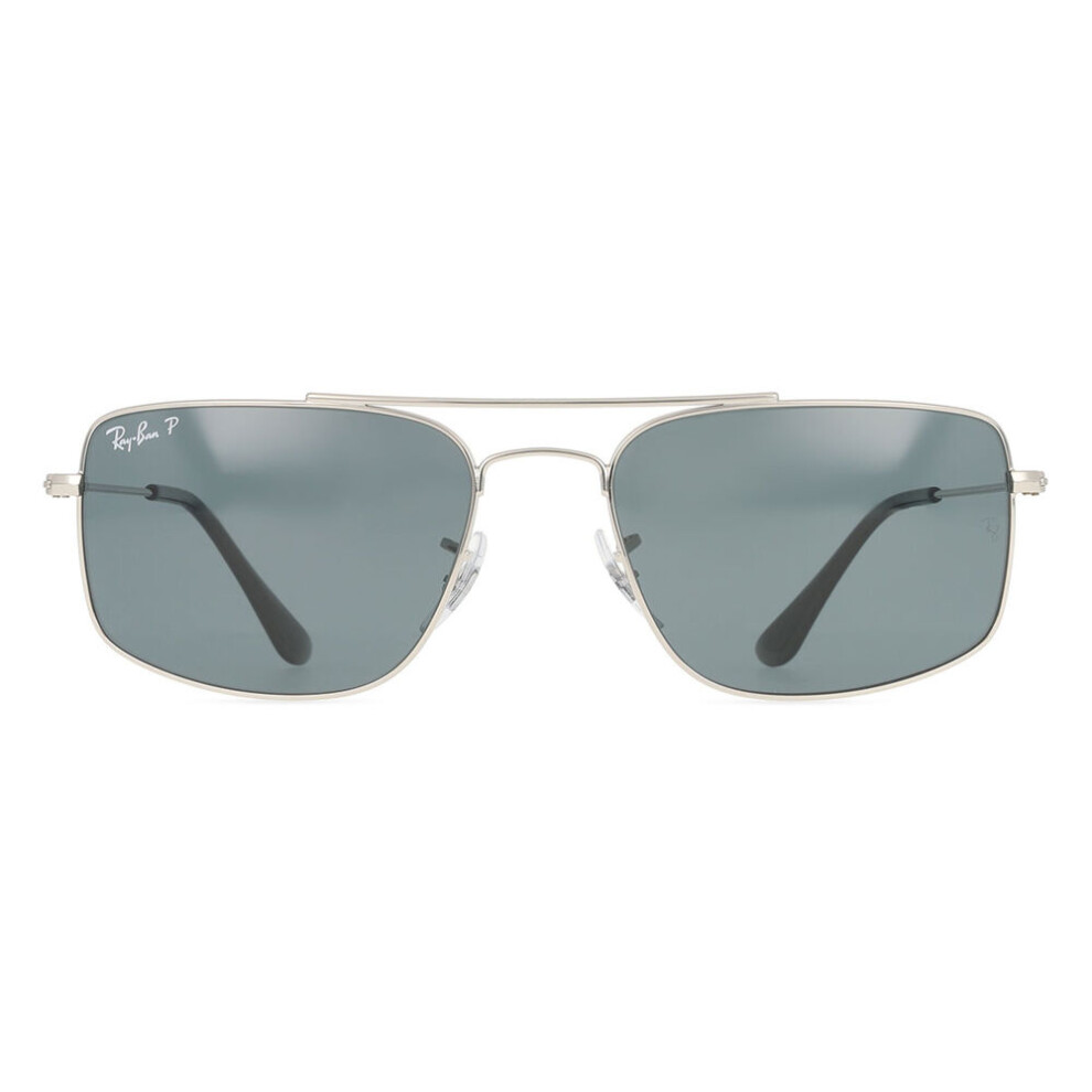 Ray-Ban Sunglasses Explorer Iii - Silver Frame Blue Lenses Polarized 59-18, RB3779 - Image 4