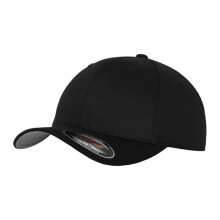 (S-M, Black) Flexfit Unisex Adult Wooly Combed Baseball Cap