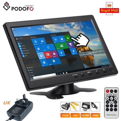10.1 inch LCD CCTV HD PC Display Screen HDMI/VGA/AV/RCA Input w/ Speaker