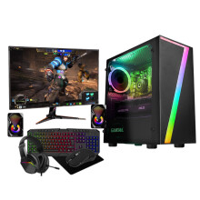 Fast Gaming PC Bundle Core i7 16GB RAM 1TB HDD & 240GB SSD GT730 4GB Win 11 22in