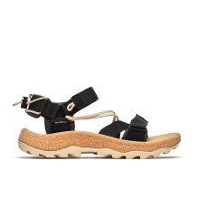 (5 UK, Black/Brown) Merrell Womens/Ladies Leather Ankle Strap Flat Sandals