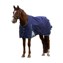 (6' 9", Navy/Forest Green) Weatherbeeta Comfitec Plus Dynamic Standard-Neck Logo Horse Turnout Rug