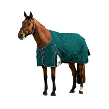 (5' 9", Forest Green/Navy) Weatherbeeta Comfitec Plus Dynamic Standard-Neck Logo Horse Turnout Rug