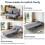 184CM Double Fabric Sofa Bed Sleeper Couch Folding Sofabed Settee Recliner Beds 3
