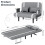 184CM Double Fabric Sofa Bed Sleeper Couch Folding Sofabed Settee Recliner Beds 4