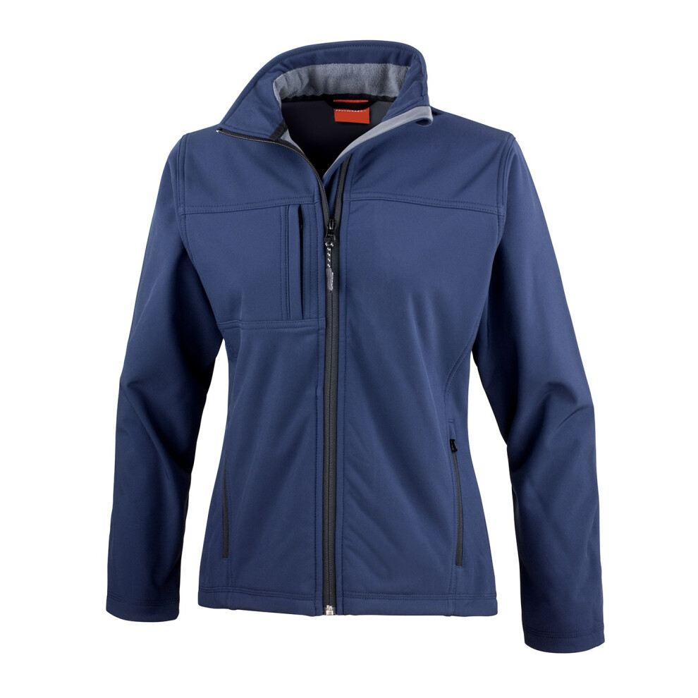 Result (10 Uk, Navy) Womens/Ladies Classic Soft Shell Jacket