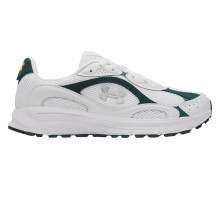 (7 UK, White/Green/Silver) Under Armour Mens Tech Athletic Leather Trainers