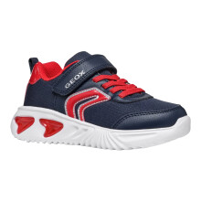 (2.5 UK, Navy/Red) Geox Boys Assister B.C Trainers
