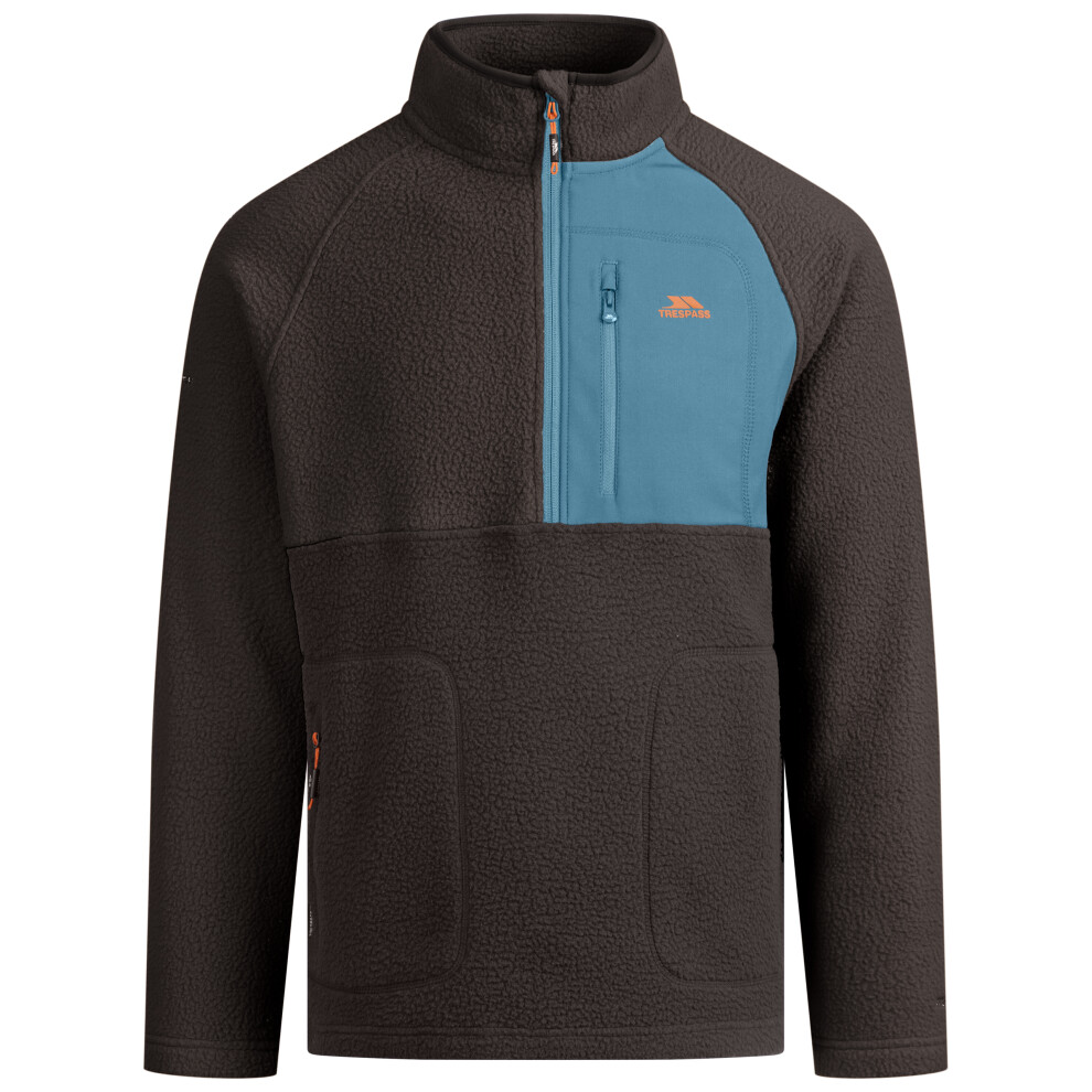 Trespass (Xxl, Charcoal) Mens 1/2 Zip Opening Fleece Top - North - Image 3