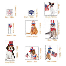 4th of july window clings patriotic window stickers american flag clings usa window wall decals for independence day party supplies window glass door