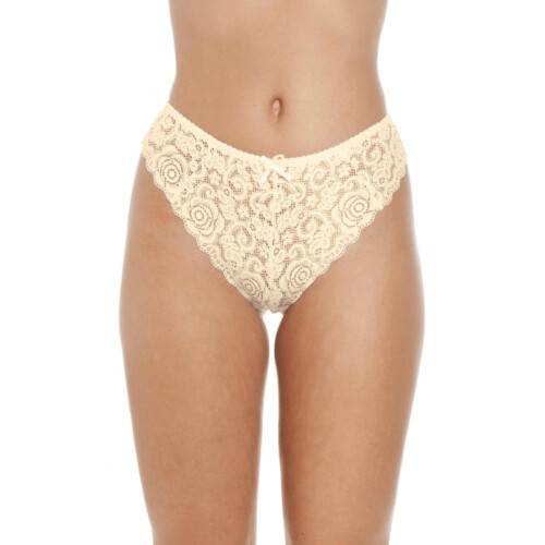 (IVORY, 16) Six Pack Ivory Floral Lace Melody Thong 1