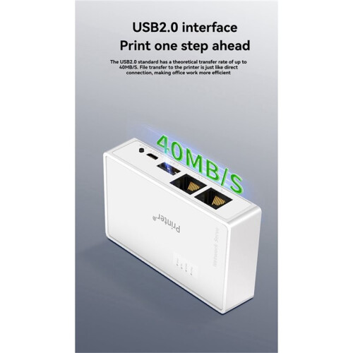 USB Wireless Network Printer Server Printer USB Device Sharer Computer Sharing Print Sharing RJ45 Print Server