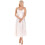 (PEACH, 10-12) Womens Long Thin Strap Satin Chemises 3