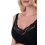(BLACK, 12-14) Womens Soft Cotton Elastane Trim 2 Pack Bra Black 6