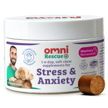 Omni Dog Calming Supplement - Anxiety & Stress Relief Chews | One-a-day chew with L-Tryptophan and L-Theanine