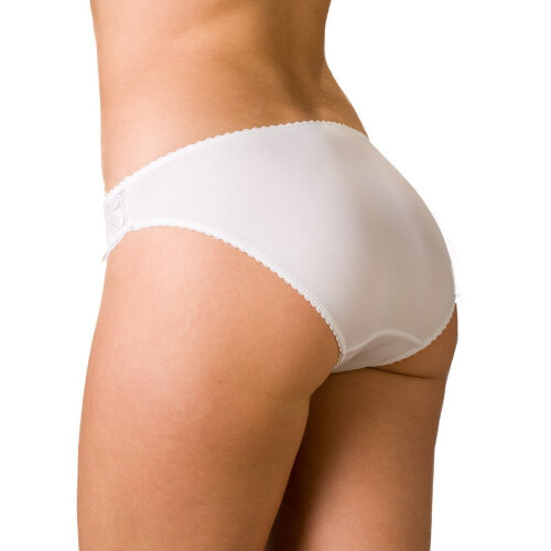(WHITE, 14-16) Three Pack White Serenity Jacquard High Leg Briefs 2