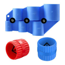 Pipe Deburring Tool Kit, 1/4" to 1" Depth Gauge, 1/8'' to 1-5/8'' Inner Outer Reamer Pipe Tubing Chamfer Tool for PVC