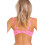(PINK, 32D) Super Boost Padded Push Up Vibrant Pink Underwire Bra 4