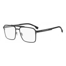 Hugo Boss BOSS 2002 56/18/138.6 Matte zwarte ruthenium metalen monturen MAN BOSS 2002