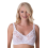 (WHITE, 38DD) Womens Soft Lace Cup Non-Wired Bra White 4