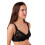 (BLACK, 36B) Classic Underwired Black Floral Lace Bra 7
