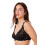 (BLACK, 42B) Classic Underwired Black Floral Lace Bra 5