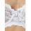 (WHITE, 36B) Womens Classic Underwired White Floral Lace Bra 4
