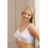 (WHITE, 38DD) Womens White Non Wired Floral Lace Bra 5