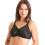 (BLACK, 40C) Womens Black Non Wired Soft Cup Bra 1