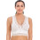 (WHITE, S) White Seamfree Maternity Lace Bra 2