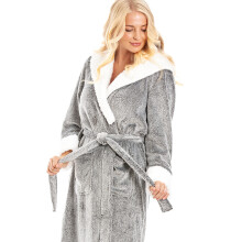 (pink sherpa, 18-20) Women's Super Soft Bathrobe with Sherpa Lined Hood and Cuffs
